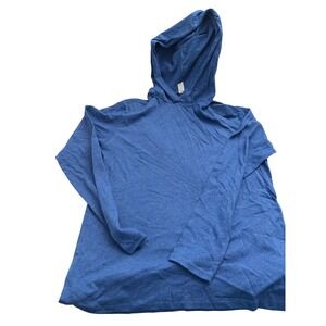 Alternative Apparel Blue Heathered Long‎ Sleeve Hoodie Size L NWOT